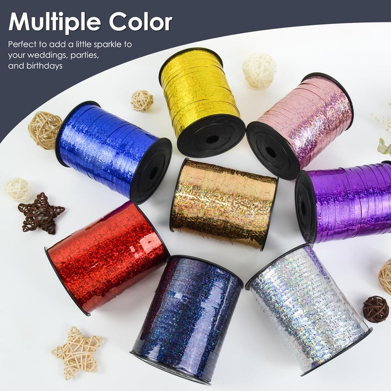 VISPAD Black Curling Ribbon 500 Yard, Shiny Metallic String for Gift Wrapping, Balloon, Florist Flower - 3/16" Thin Curly Gift Ribbon - Image 5